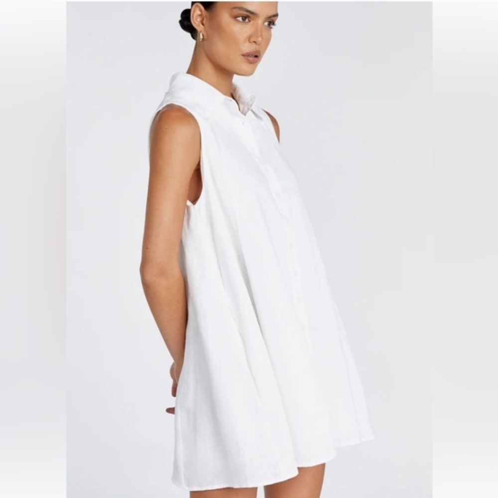NWT | DISSH Marc White Linen Dress | Linen/cotton | Resort Wear